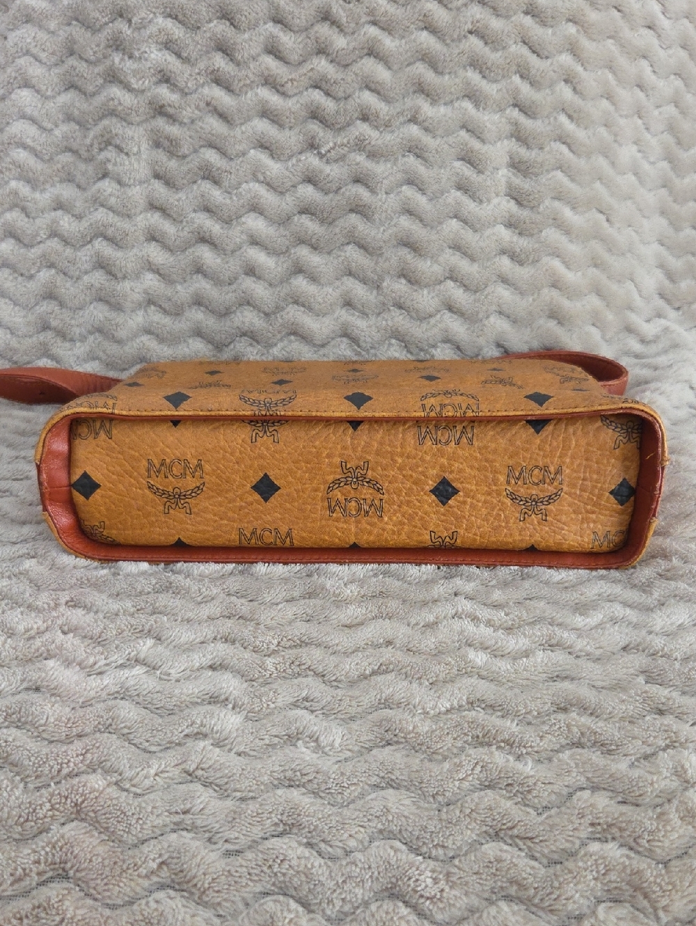 MCM Brown Visetos Monogram Crossbody Bag - Picture 6 of 11